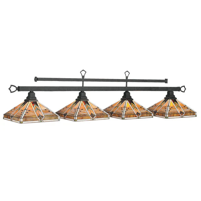 MIV-B78 MB - 4 Shade Billiard Fixture