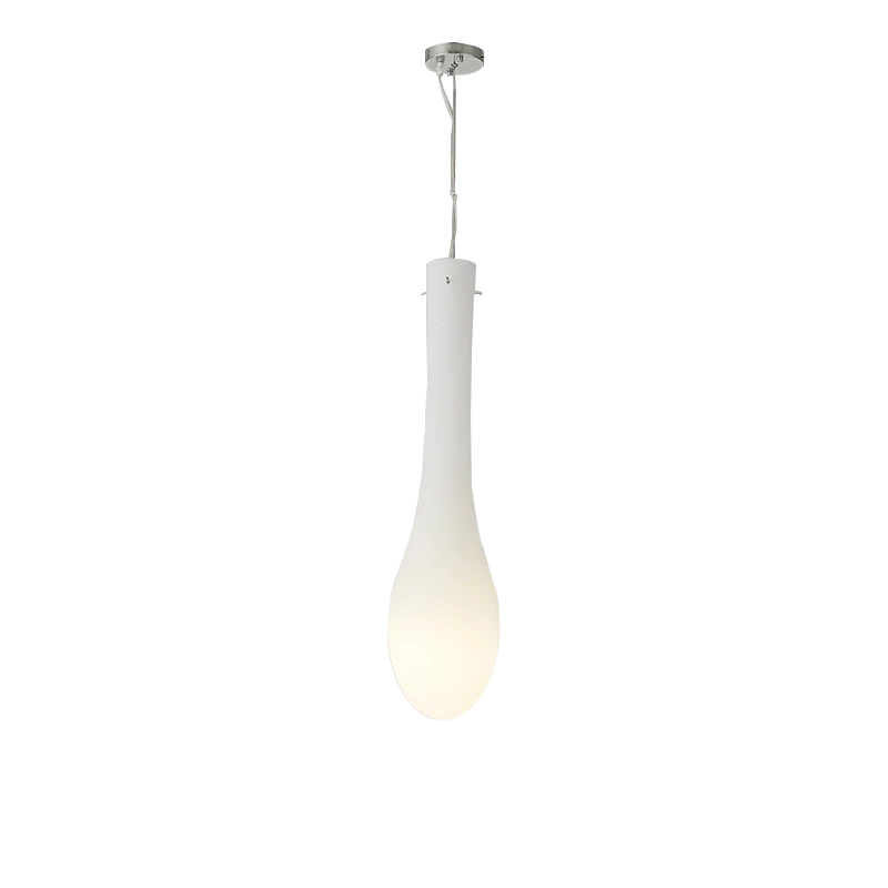 Cream White Frosted LED Teardrop Pendant Light