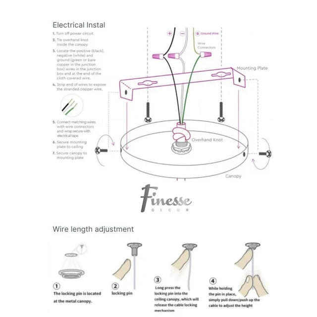Finesse Decor Oxford LED Adjustable Chandelier // Chrome