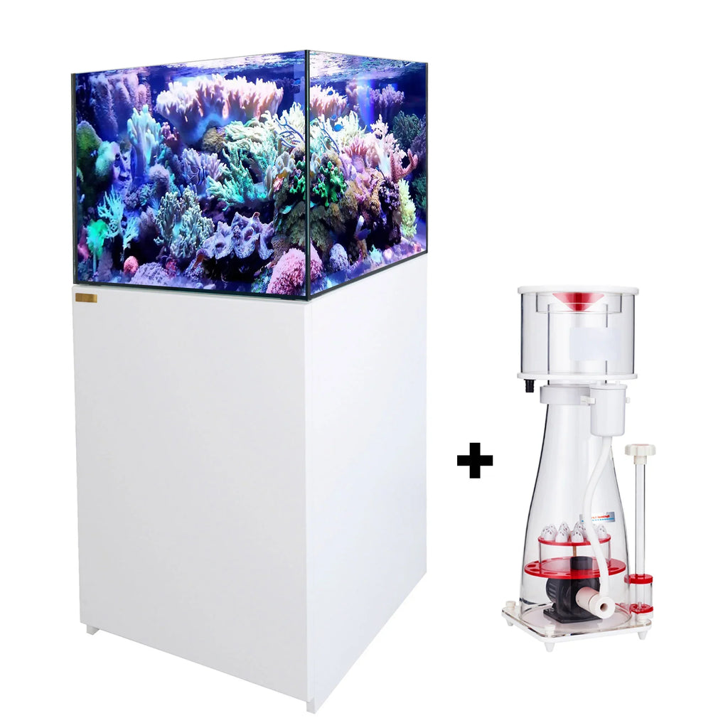 90 Gallon Coral Reef Aquarium Ultra Clear Glass Tank & Built in Sump All White