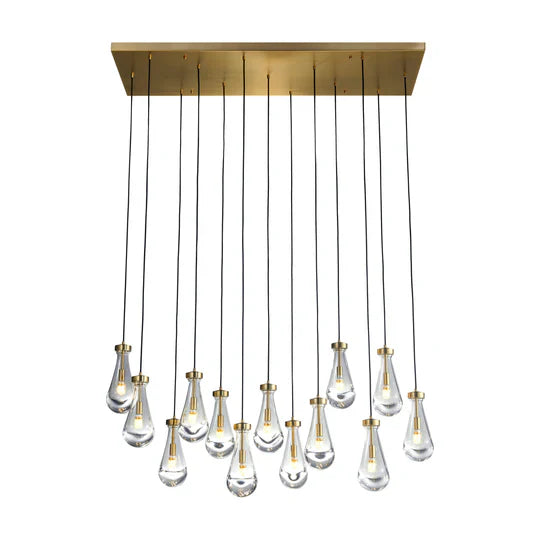Finesse Decor Strozzi Symphony 13 Light 54" Rectangular Chandelier