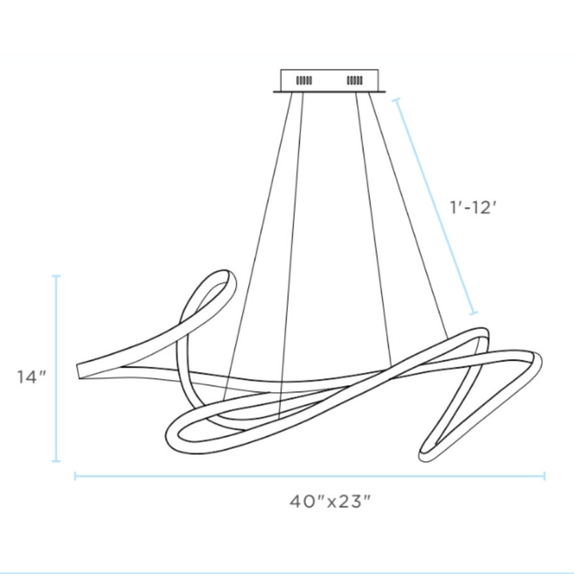 Finesse Decor Moscow LED Chandelier // Chrome
