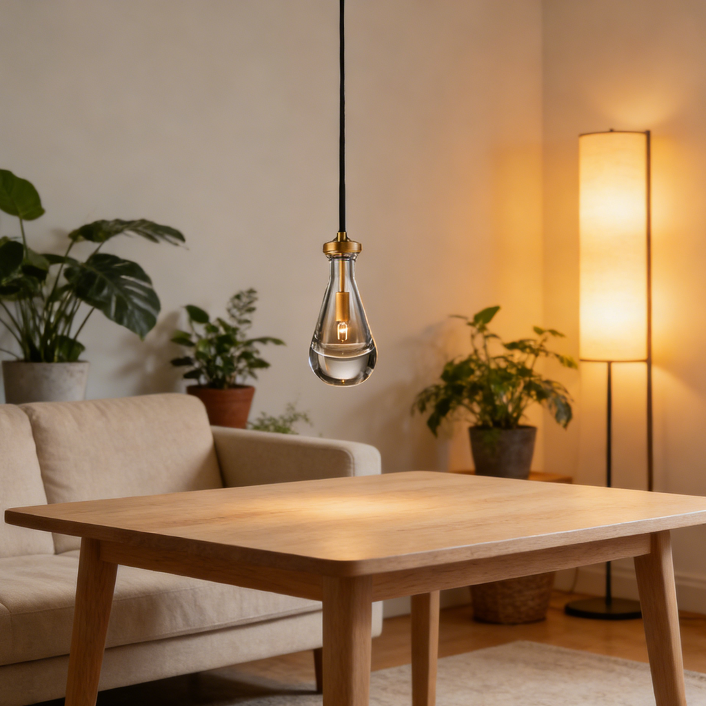Waterdrop Glass LED Pendant Light
