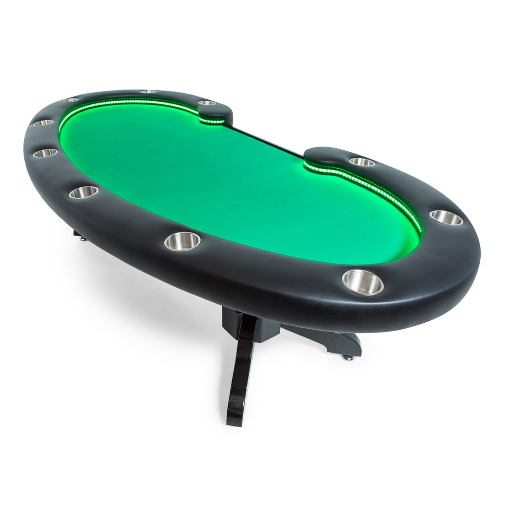 BBO The Lumen HD Poker Table LED Accent 11 Person Final Table