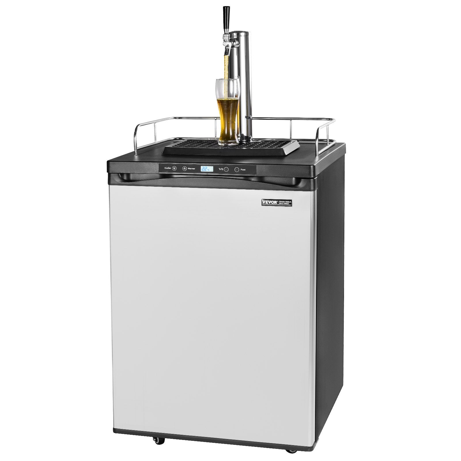 VEVOR Beer Kegerator Draft Beer Dispenser Full Size Keg Refrigerator Single Tap