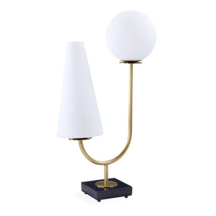 PARADISO TABLE LAMP BRASS AND BLACK MARBLE