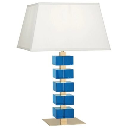MONACO TABLE LAMP TURQUOISE AND WHITE