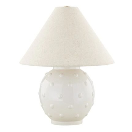 ANNABELLE 1 LIGHT TABLE LAMP AGED BRASS AND CERAMIC GLASS IVORY