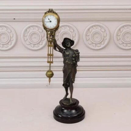 AMAZING BRONZE AND METAL CLOCK SCULPTURE