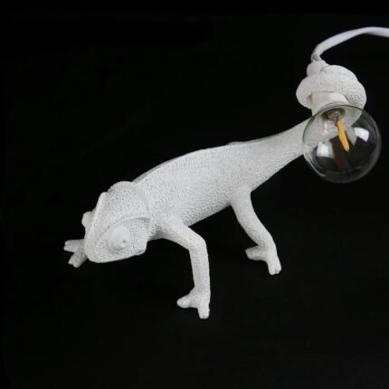 RESIN LIZARD TABLE LAMP 7.5"