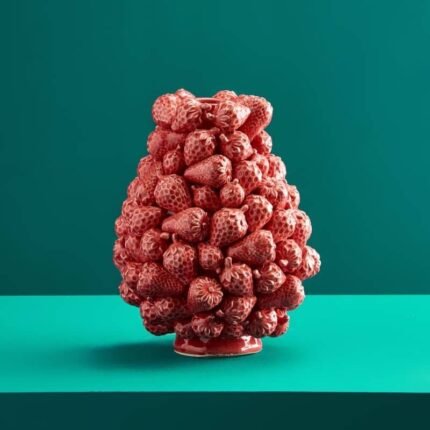 VASE STRAWBERRY RED