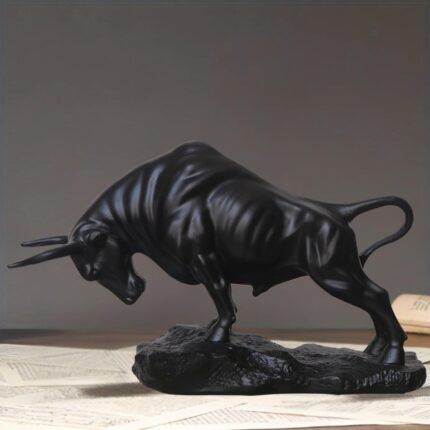 VIGOROUS CHARGING BULL SCULPTURE