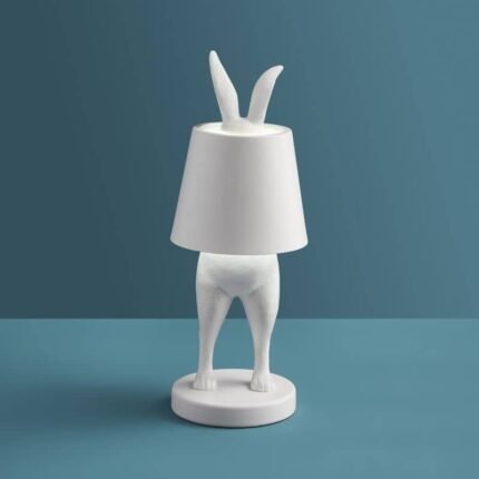TABLE LAMP RABBIT LED HIDING RABBIT MATTE WHITE