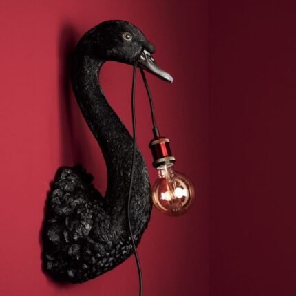 WALL LAMP SWAN PETRA BLACK