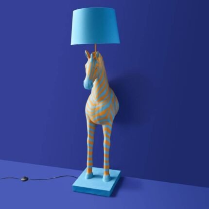 FLOOR LAMP ZEBRA ZORA BLUE-ORANGE