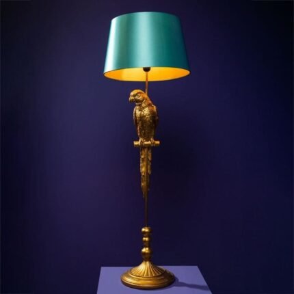 FLOOR LAMP PARROT TAMMY GOLD-TURQUOISE