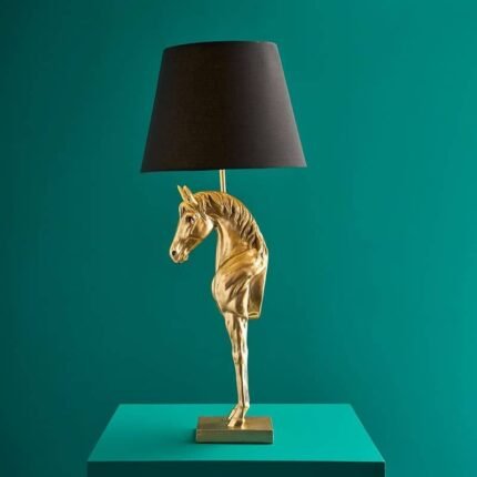 TABLE LAMP HORSE WENDY GOLD