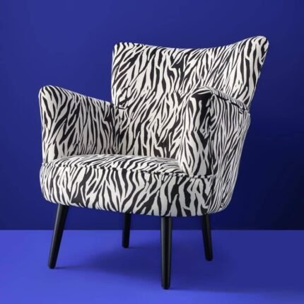 ARMCHAIR ZEBRA BLACK-WHITE